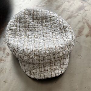Stylish Cream Tweed Women's Hat
